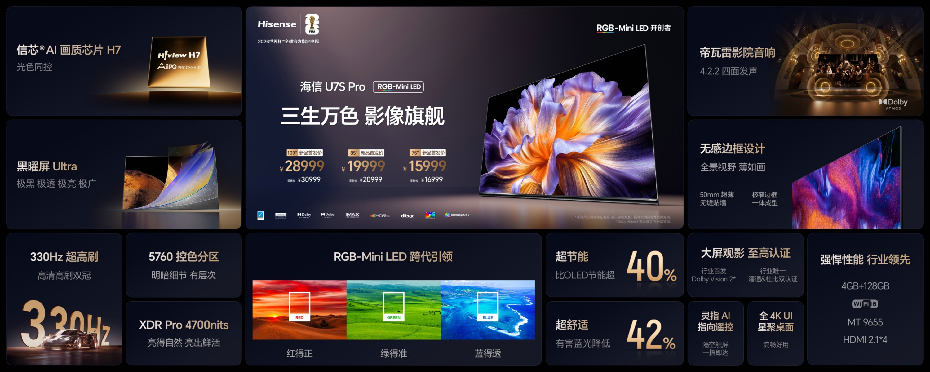海信RGB-Mini LED双旗舰电视发布,首发起步价仅15999元