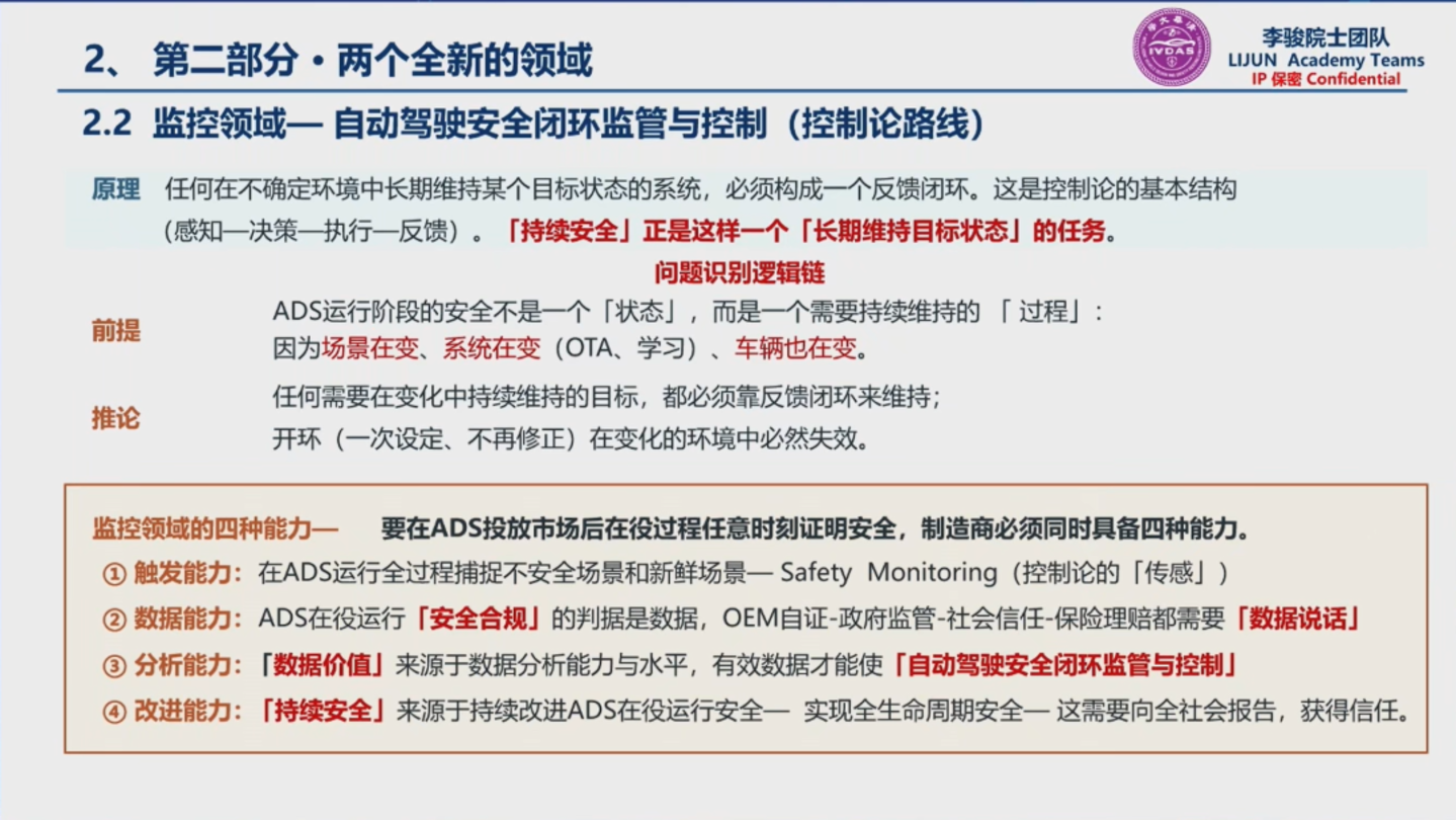 自动驾驶迈入运行安全时代,李骏院士:AI开车车企全责,车辆终身纳入安全监管 自动驾驶迈入运行安全时代,李骏院士:AI开车车企全责,车辆终身纳入安全监管