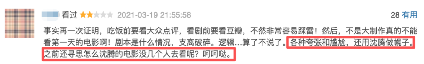  风评十年三次转向，《龙餐馆》让沈腾回归“好演员”｜拆解2600条短评
