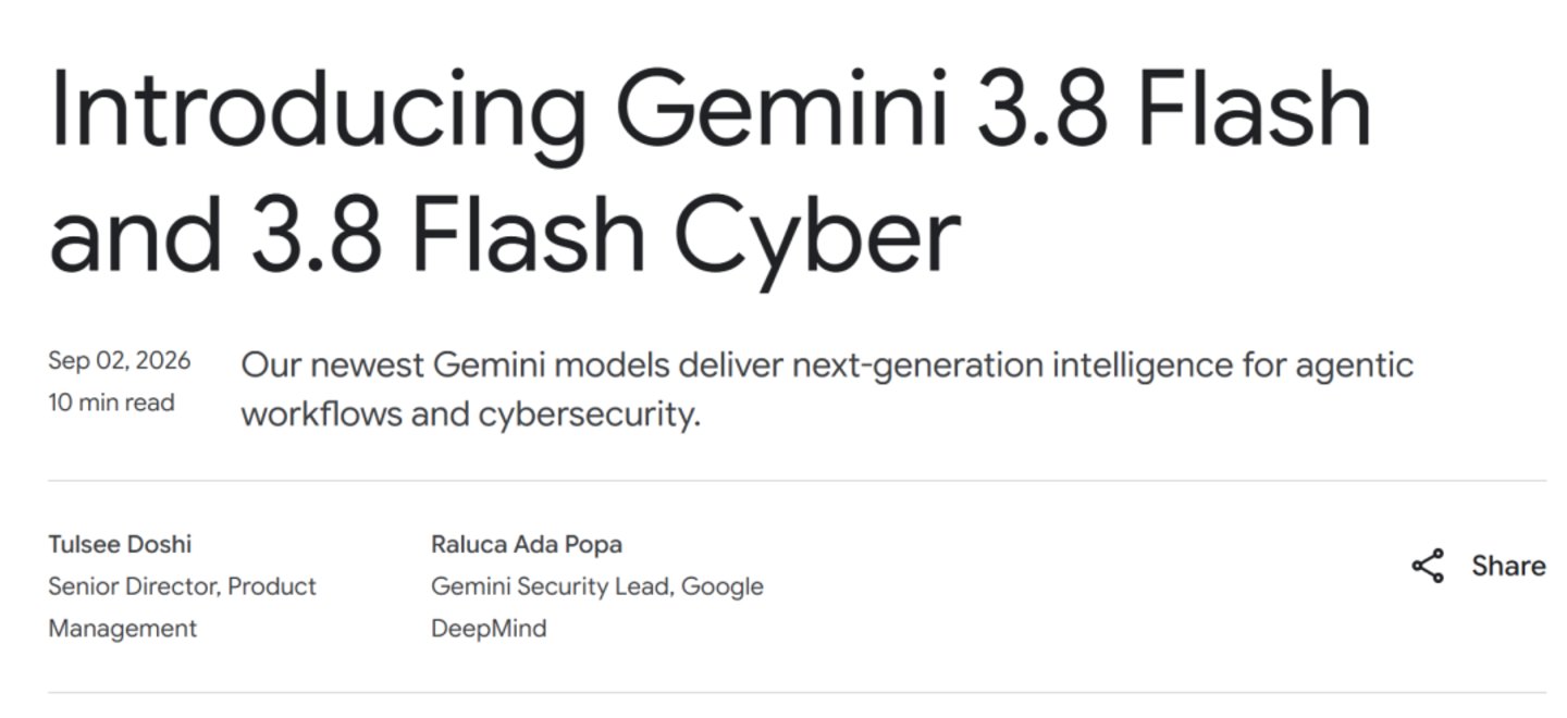 Gemini 3.8 Flash:谷歌把价格战打进了token消耗层 Gemini 3.8 Flash:谷歌把价格战打进了token消耗层