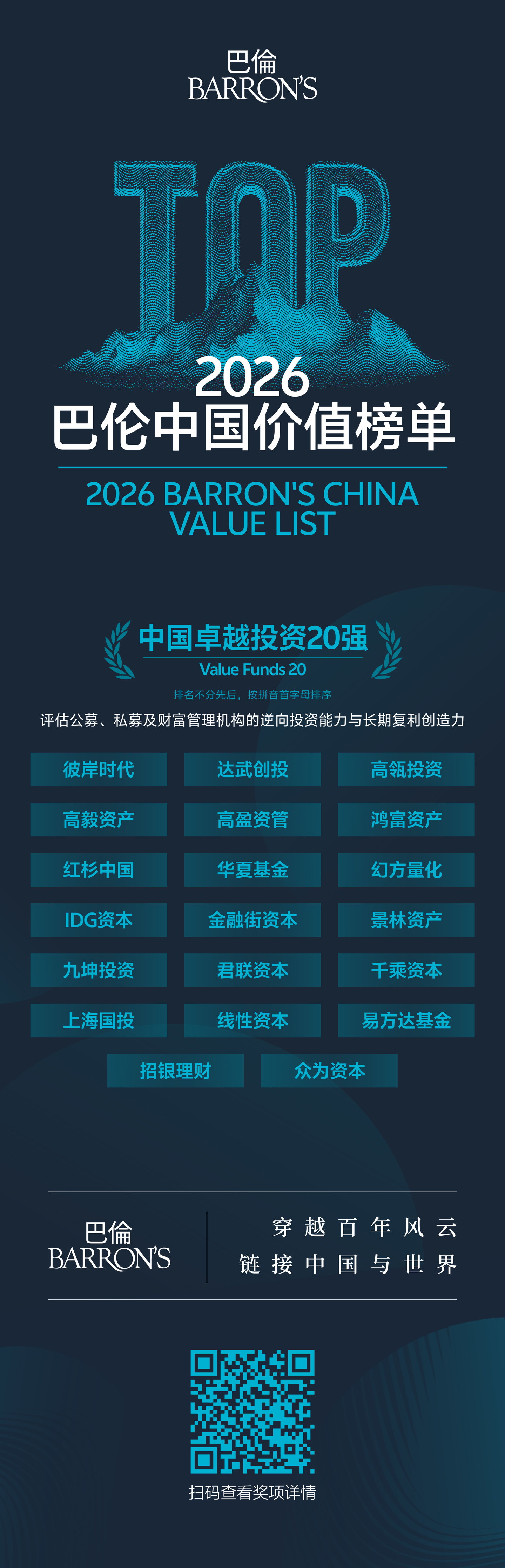 20家机构,见证中国资本的专业力量 20家机构,见证中国资本的专业力量