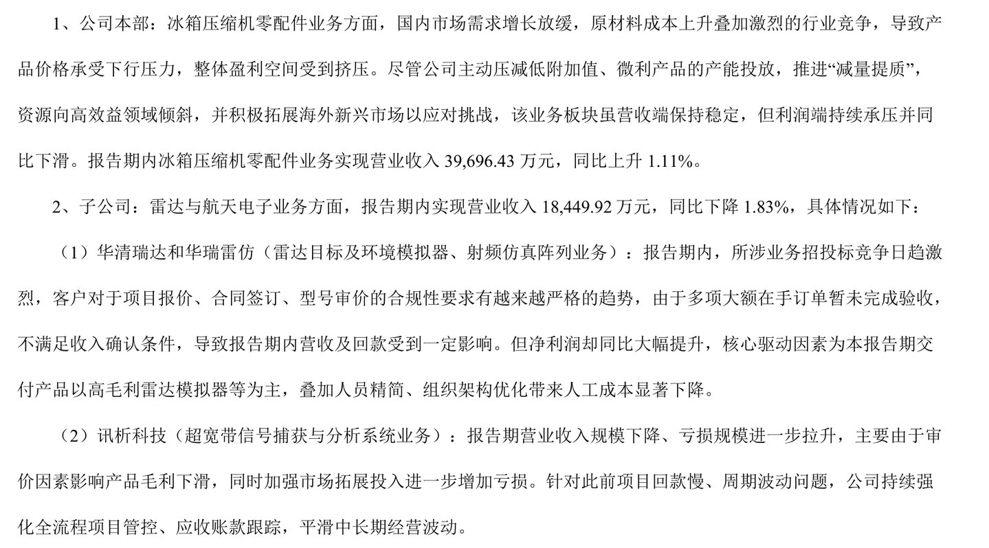  天银机电Q3由盈转亏，商业航天高增长仍难撑起大盘｜看财报